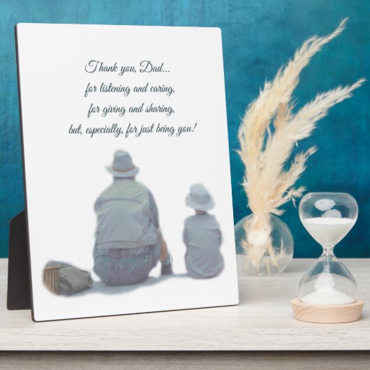 Dank je papa Plaque Fotoplaat (Zijkant)