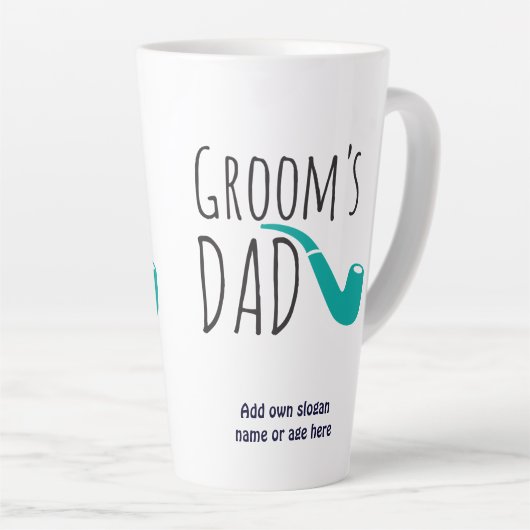Dank je papa Vader van de bruidegom Leuk moderne p Latte Mok (Rechterhoek)