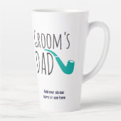 Dank je papa Vader van de bruidegom Leuk moderne p Latte Mok (Rechts)