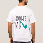 Dank je papa Vader van de bruidegom Leuke moderne  T-shirt (Achterkant)