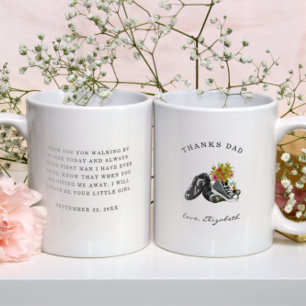 Dank je, papa   Watercolorschoenen naast me lopen Koffiemok