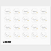 Dank Je Parels en Prosecco Bruidsdouche Ronde Sticker (Vel)