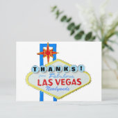 Dank je Passen getrouwd Las Vegas Bedankkaart (Staand voorkant)
