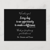 Dank je patiënt citaat zwart wit typografie briefkaart (Voorkant)