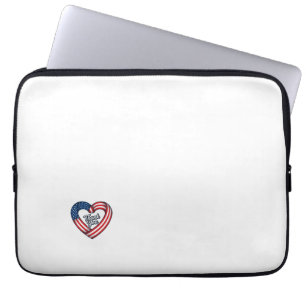 Dank je Patriottisch Hart Vintage Vector Design_1 Laptop Sleeve