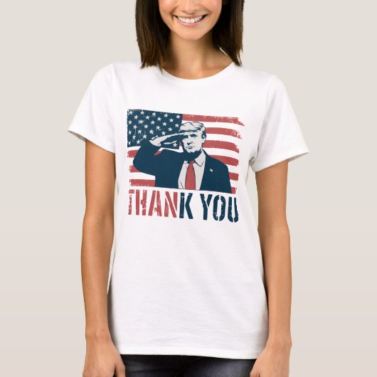 dank je patriottische trump t-shirt (Voorkant)