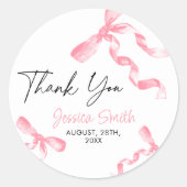 Dank je Pink Boog Sticker (Voorkant)