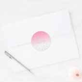 Dank je Pink Stars Ronde Sticker (Envelop)