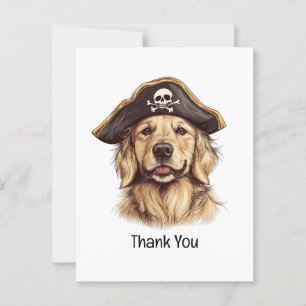 Dank Je Piraten Goud Retriever Hond Schedel Briefkaart