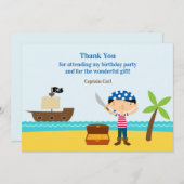 Dank je Piraten Plat Kaart (Voorkant / Achterkant)