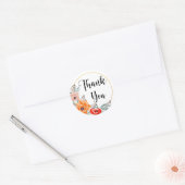 Dank Je Poppy Bloemen Sticker (Envelop)