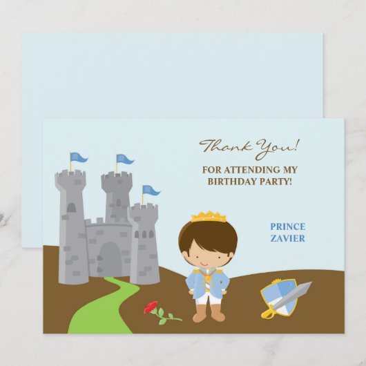 Dank je, Prince Flat Kaart (Voorkant / Achterkant)