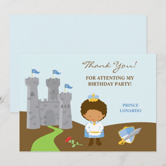 Dank je, Prince Flat Kaart (Voorkant / Achterkant)