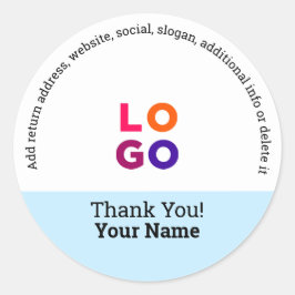 Dank je | Professionele Zakelijke Logo Promotionel Ronde Sticker