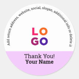 Dank je | Professionele Zakelijke Logo Promotionel Ronde Sticker