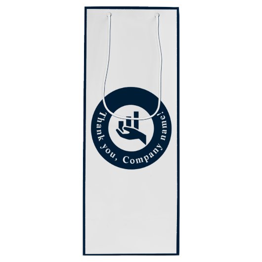 Dank je! Promotioneel maatwerk Wijn Cadeautas (Voorkant)