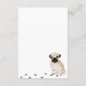 Dank je Pug-hond Huwelijk Informatiekaartje (Achterkant)