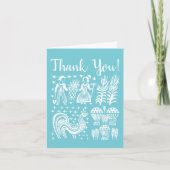 Dank je! -  Pyrex Patroon - Butterprint Bedankkaart (Voorkant)