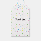 Dank je, Rainbow Sprinkles Pattern Cadeaulabel (Voorkant)