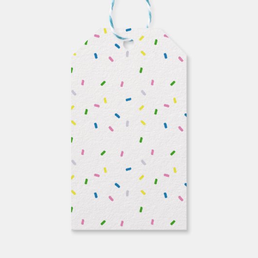 Dank je, Rainbow Sprinkles Pattern Cadeaulabel (Achterkant)