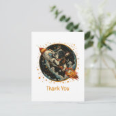 Dank je raket ruimteschip Franse Bulldog Astronaut Briefkaart (Staand voorkant)