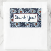 Dank je rechthoekige sticker (Tas)