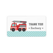 Dank je, Red Fire Truck Etiket (Voorkant)