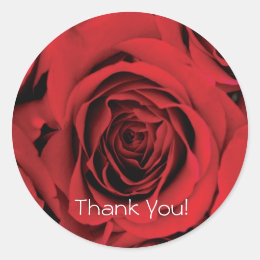 Dank je Red Rose Sticker (Voorkant)