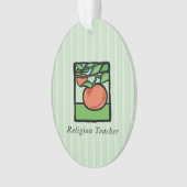 Dank je religieuze leraar, appel ornament (voorkant)