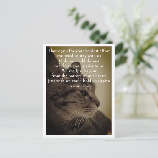 Dank je & RIP  Briefkaart (Staand voorkant)