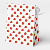 Dank je | Rode Aardbeienpatroon Tent Favor Box Bedankdoosjes (Achterkant)