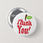Dank Je Rode Appel Voor Lerarendag Ronde Button 5,7 Cm (Voorkant /achterkant)