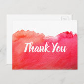 Dank je rode aquarel kunst citaat briefkaart (Voorkant / Achterkant)