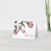 Dank je | Rode en witte tulpen Bedankkaart (Voorkant)