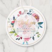 Dank je, rode Ombre-rozen Bedankjes Labels (Voorkant)