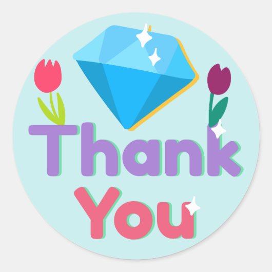 Dank Je Ronde Sticker (Voorkant)