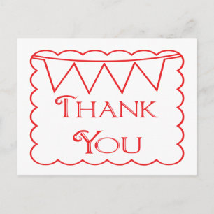 Dank Je Rood En Witte Banner Huwelijk Liefde Briefkaart
