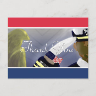 Dank Je   Rood Wit Blauwe Gestreepte Amerikaanse V Briefkaart