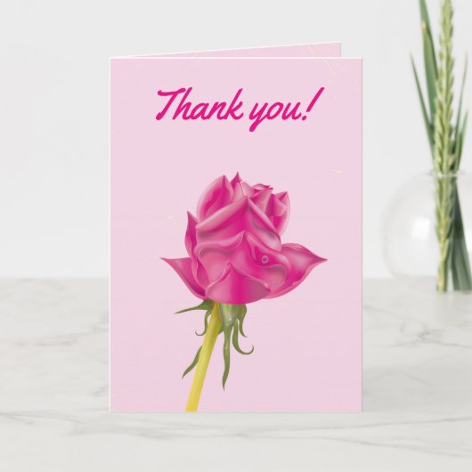 Dank je roos aangepaste kaart (Voorkant)