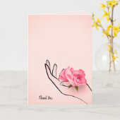 dank je roos in hand kaart (Gele Bloem)