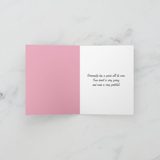 Dank je Rose Bouquet Bedankkaart (Binnen)