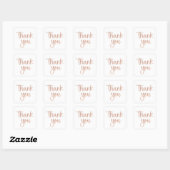 Dank je Rose Gold Glitter Script Sticker (Vel)