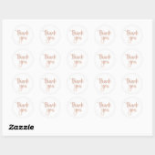 Dank je Rose Gold Glitter Script Sticker (Vel)