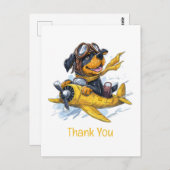Dank je Rottweiler-hond Piloot Vliegtuig Briefkaart (Voorkant / Achterkant)