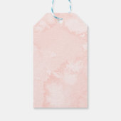 Dank je - Roze Blush Bloem Goud Geometrisch Favor Cadeaulabel (Achterkant)