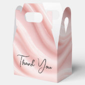 Dank je Roze Crème Abstract Ontwerp Bedankdoosjes (Geopend)