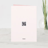 Dank je roze crème abstract ontwerp kaart (Achterkant)