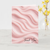 Dank je roze crème abstract ontwerp kaart (Gele Bloem)