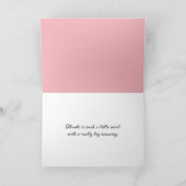 Dank je roze Daisies Bedankkaart (Binnen)