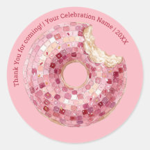 Dank je | Roze Donut Disco Bal